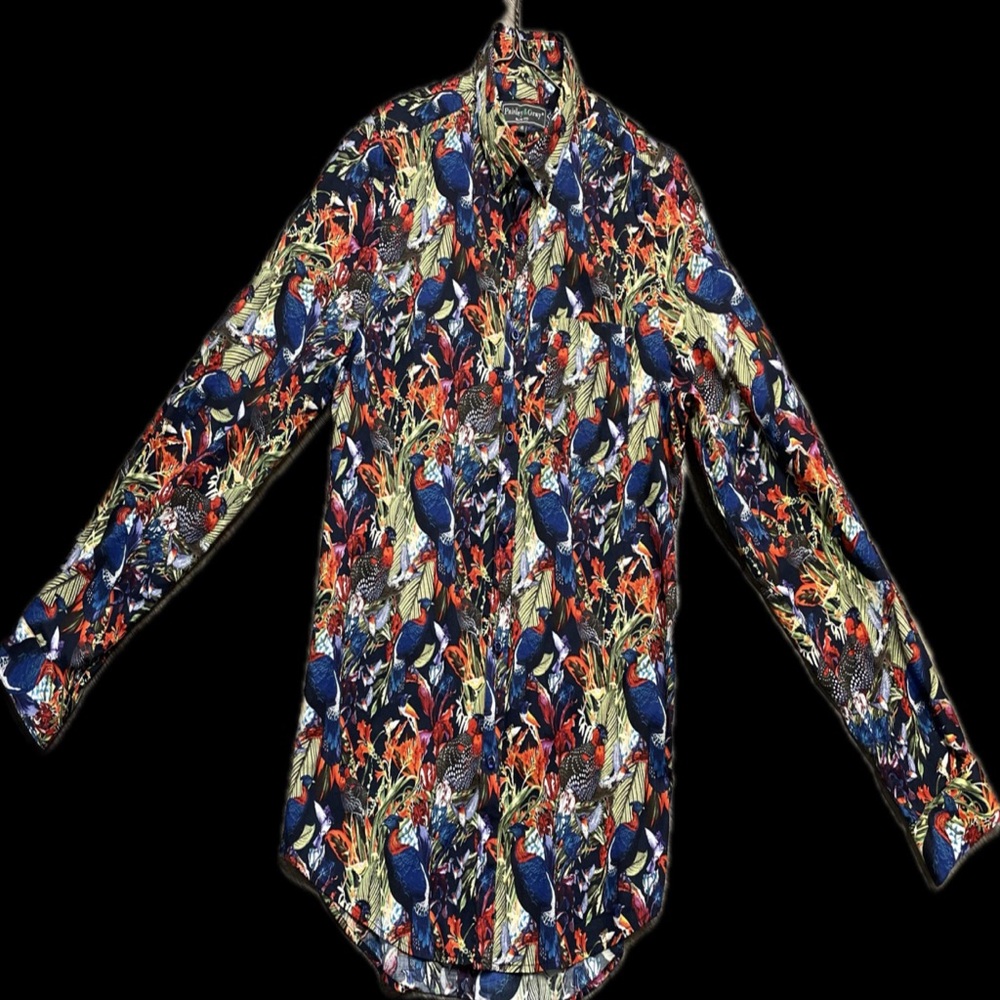 Paisley & Gray Multicolor Bird Print Shirt